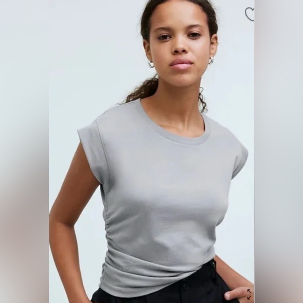 Madewell Sutro Ruched Muscle Tank Top Sz XS/S